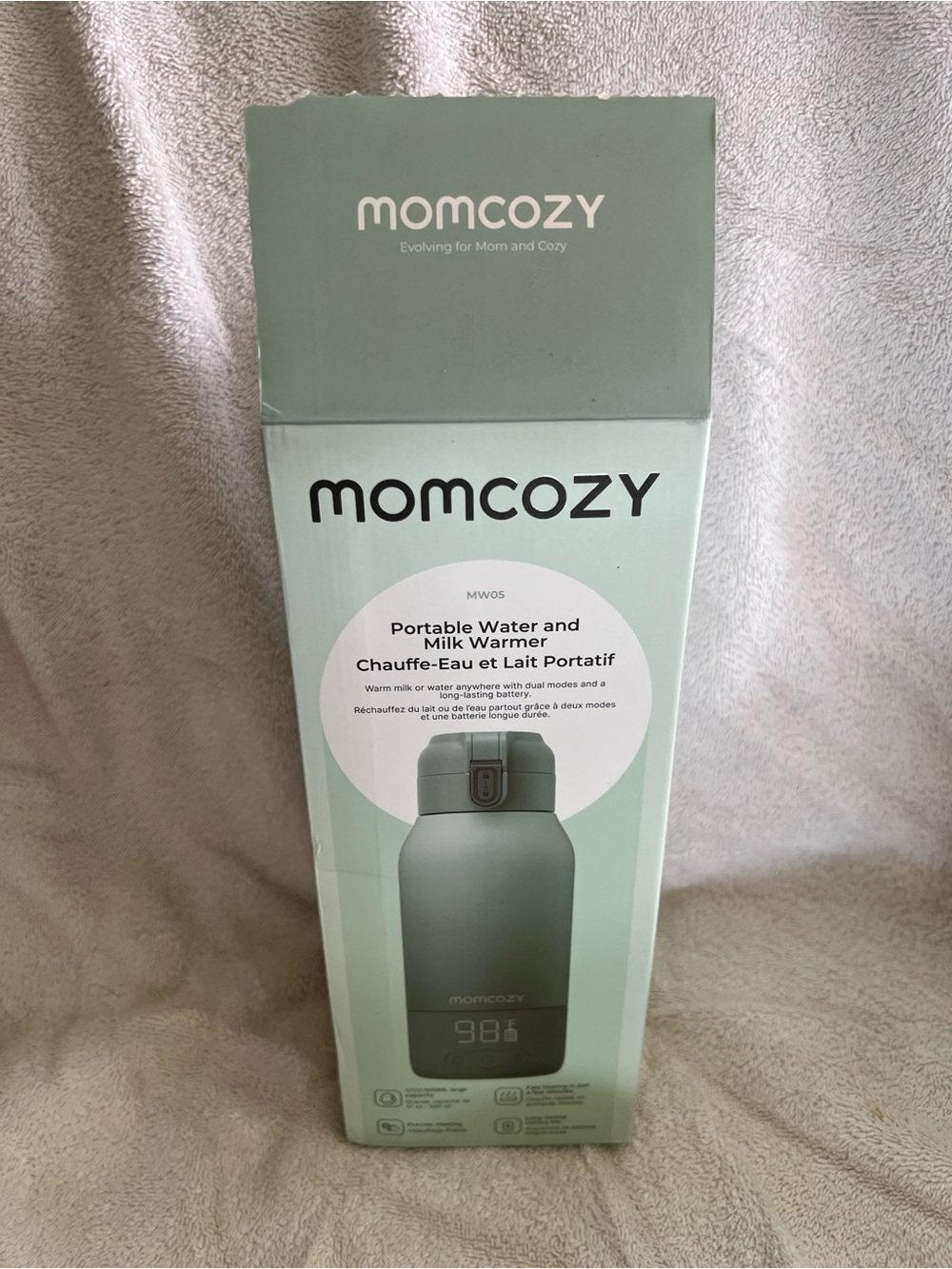 momcozy Portable Water & Milk Warmer - Sage Green